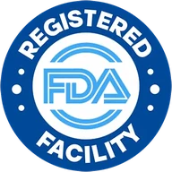 Made in an FDA-registered facility seal